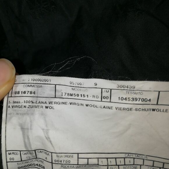 MEN VALENTINO Classic Black Virgin Wool Straigth Leg Trouser Pants Size 38 - Picture 11 of 16